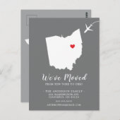 引越しアナウンス州OHIOポストカード ポストカード (正面/裏面)