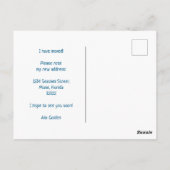 引越しアナウンス新しい住所フロントドアカスタム ポストカード (裏面)