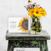 引越しアナウンス黄色ひまわり白 ポストカード