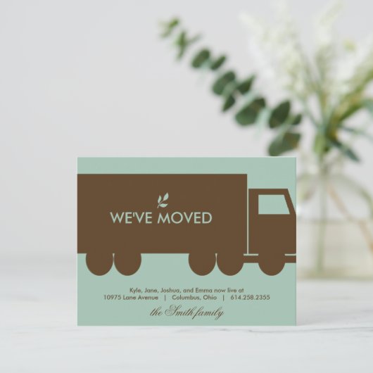 引越しトラックお知らせカード 案内状 (スタンド正面)