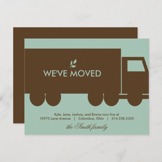 引越しトラックお知らせカード 案内状 (正面/裏面)