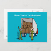 引越しトラックの男性ポストカード ポストカード (正面/裏面)