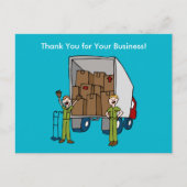 引越しトラックの男性ポストカード ポストカード (正面)