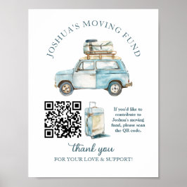 引越しファンドの遠くにパーティー標識 ポスター