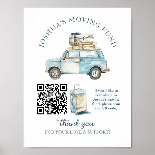 引越しファンドの遠くにパーティー標識 ポスター (正面)