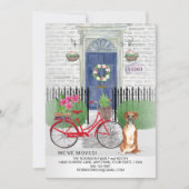 引越しボクサードッグ自転車ドア新居 案内状 (正面)