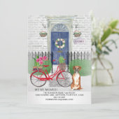 引越しボクサードッグ自転車ドア新居 案内状 (スタンド正面)