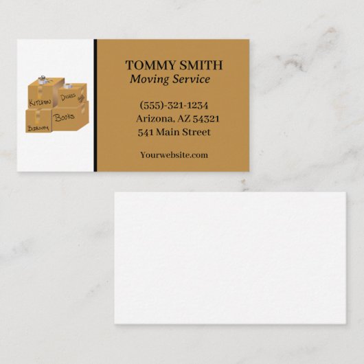 引越しボックス会社サービス名刺 名刺 (正面/裏面)