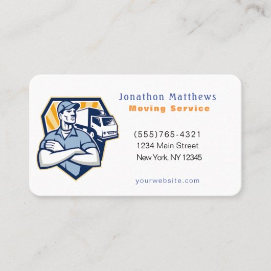 引越し人会社サービス名刺 名刺 (正面)
