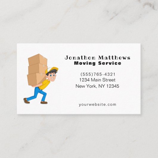 引越し人会社サービス名刺 名刺 (正面)