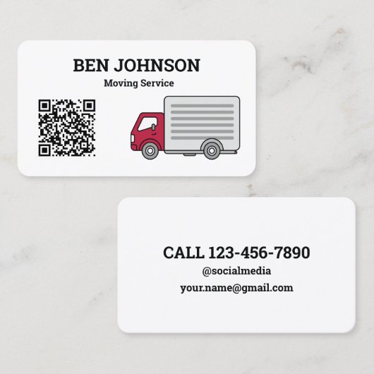 引越し会社のQRコード 名刺 (正面/裏面)