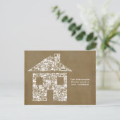 引越し住宅新着番号通知ノートカード 案内ポストカード (スタンド正面)