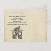 引越し住宅新着番号通知ノートカード 案内ポストカード (裏面)