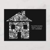 引越し住宅新着番号通知ノートカード 案内ポストカード (正面)