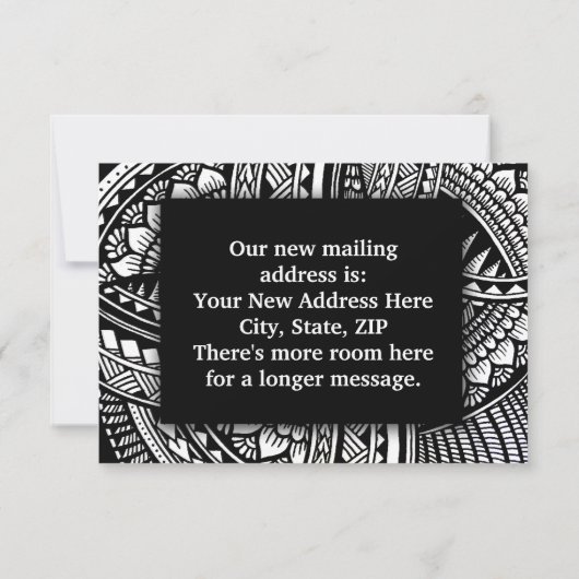 引越し住所の賛美変更 案内状 (裏面)