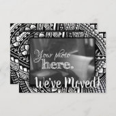 引越し住所の賛美変更 案内状 (正面/裏面)