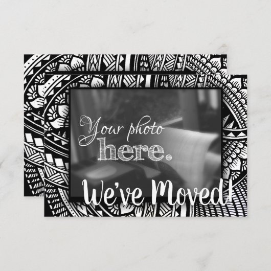 引越し住所の賛美変更 案内状 (正面/裏面)