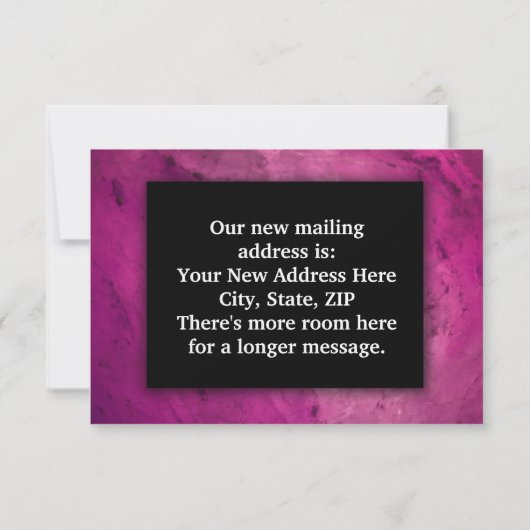 引越し住所の賛美変更 案内状 (裏面)