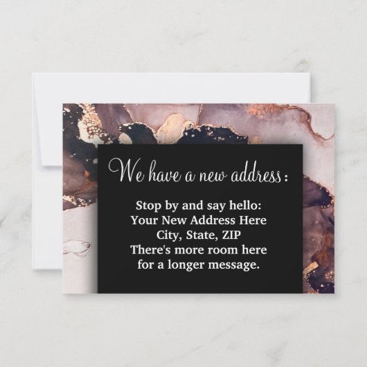 引越し住所の賛美変更 案内状 (裏面)