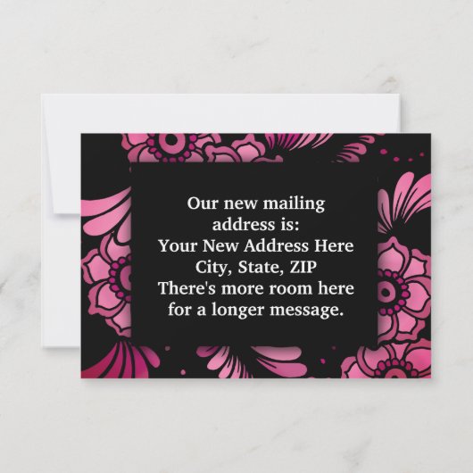 引越し住所の賛美変更 案内状 (裏面)