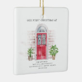 引越し住所クリスマスの休日の変更 セラミックオーナメント (右)