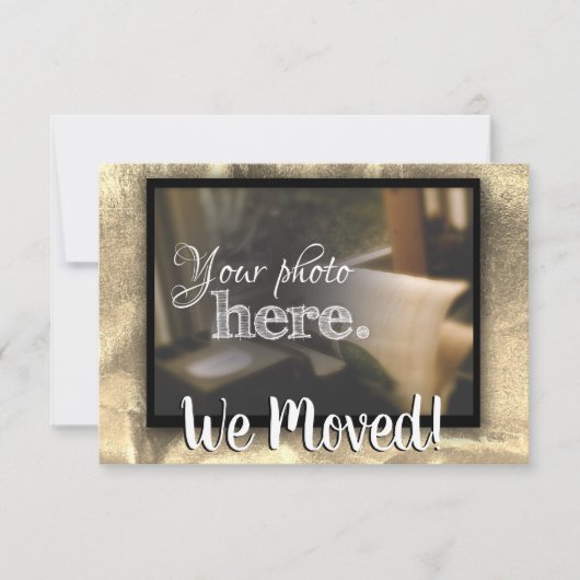 引越し先の住所の賛美変更 案内状 (正面)