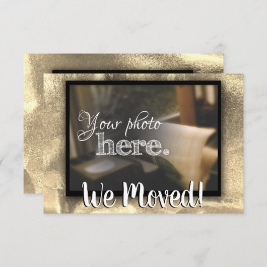 引越し先の住所の賛美変更 案内状 (正面/裏面)