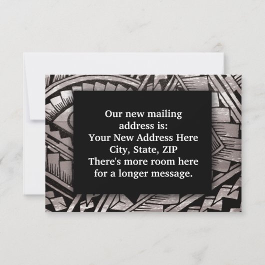 引越し先の住所の賛美変更 案内状 (裏面)