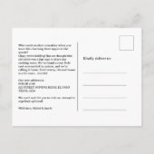 引越し先の住所 近くの森の写真 案内ポストカード (裏面)