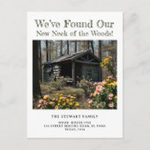 引越し先の住所 近くの森の写真 案内ポストカード (正面)