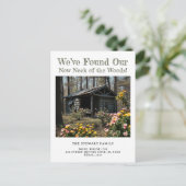 引越し先の住所 近くの森の写真 案内ポストカード (スタンド正面)