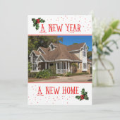 引越し告知、新年、新居、赤いドット シーズンカード (スタンド正面)