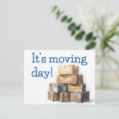引越し日おめでとうございます ポストカード (スタンド正面)