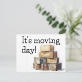 引越し日おめでとうございます ポストカード (スタンド正面)