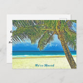 引越し案内の美しいビーチはがき ポストカード (正面/裏面)