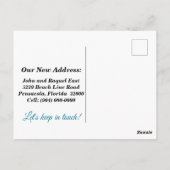 引越し案内の美しいビーチはがき ポストカード (裏面)