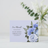 引越し案内ほこりっぽい青い葉書 ポストカード (スタンド正面)