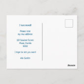 引越し案内アドレスカラフルの玄関 ポストカード (裏面)