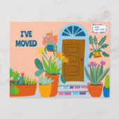 引越し案内アドレスカラフルの玄関 ポストカード (正面)
