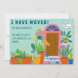 引越し案内アドレスカラフルの玄関 招待状