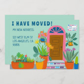 引越し案内アドレスカラフルの玄関 招待状 (正面/裏面)