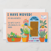 引越し案内アドレスカラフルの玄関 招待状 (正面)