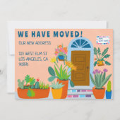 引越し案内アドレスカラフルの玄関 招待状 (正面)