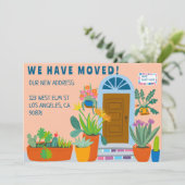 引越し案内アドレスカラフルの玄関 招待状 (スタンド正面)