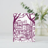 引越し案内ニューアパートメントアドレスバルコニー ポストカード (スタンド正面)