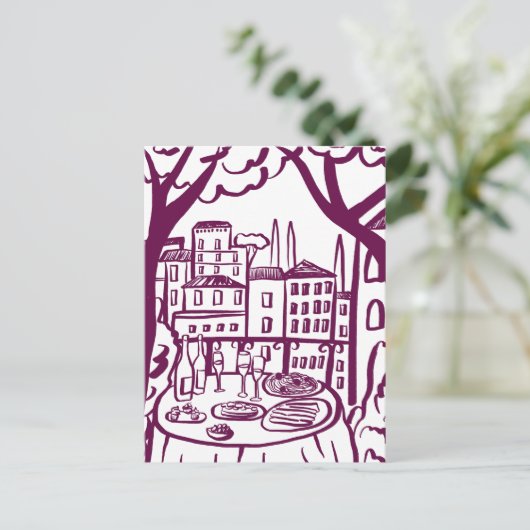 引越し案内ニューアパートメントアドレスバルコニー ポストカード (スタンド正面)