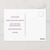 引越し案内ニューアパートメントアドレスバルコニー ポストカード (裏面)