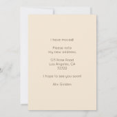 引越し案内住所かわいいリビングルームカード 招待状 (裏面)