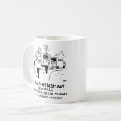 引越し業者のプロモーション用マグカップ コーヒーマグカップ (正面左)