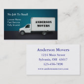 引越し業者または運送会社 名刺 (正面/裏面)